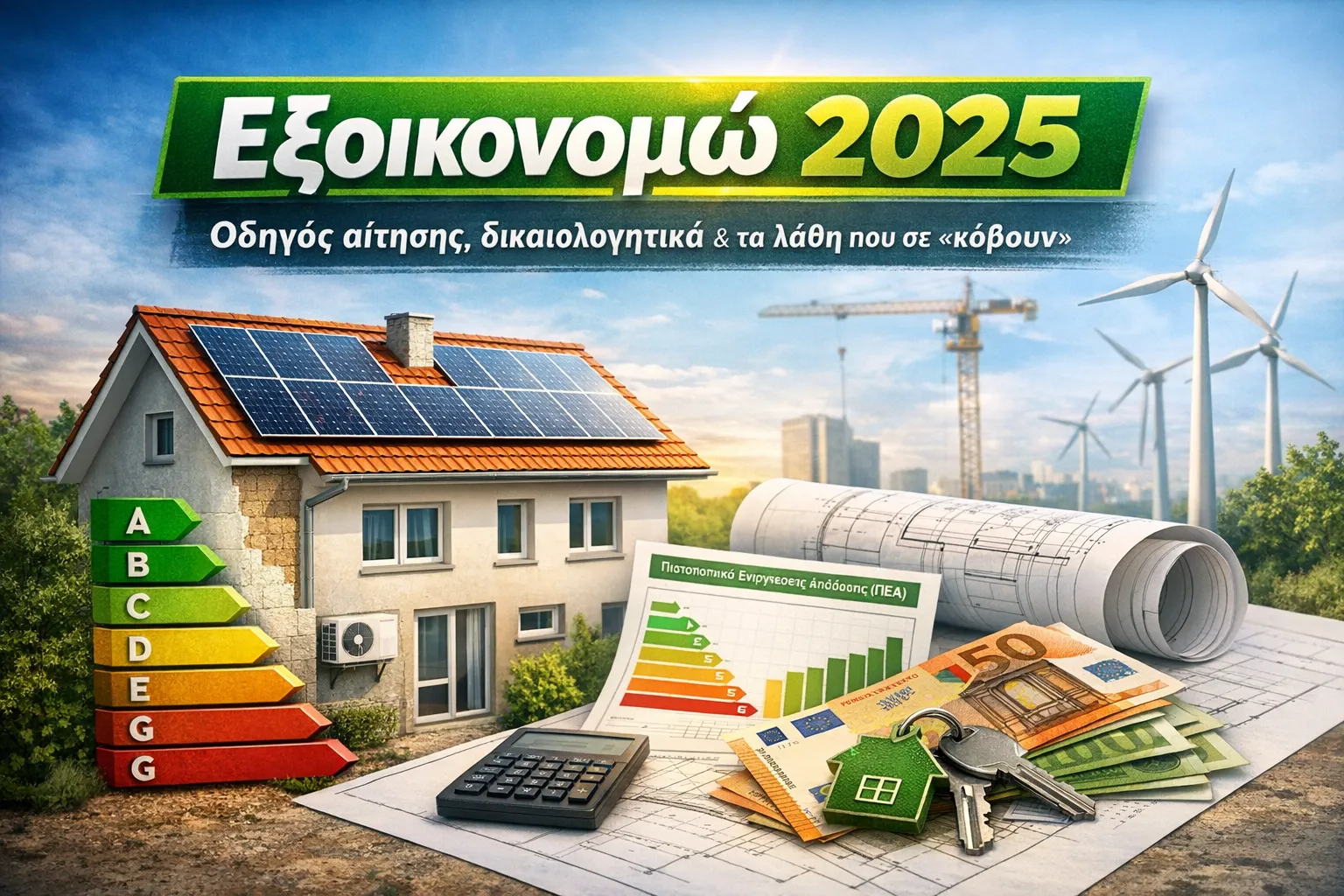 Εξοικονομώ 2025: πλήρης οδηγός αίτησης, δικαιολογητικά και τα λάθη που σε «κόβουν»