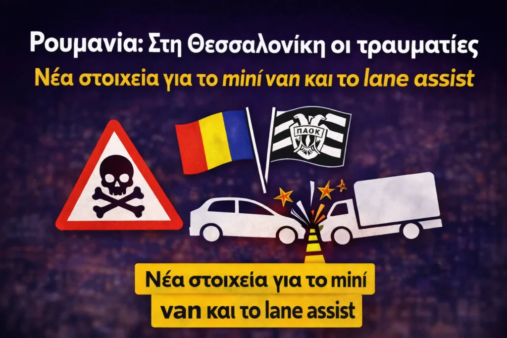 Ρουμανία: Στη Θεσσαλονίκη οι δύο τραυματίες – Νέα στοιχεία για το μίνι βαν και το σύστημα lane assist