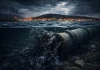 Damaged underwater water supply pipeline near Aegina, symbolic illustration of the island’s water crisis
