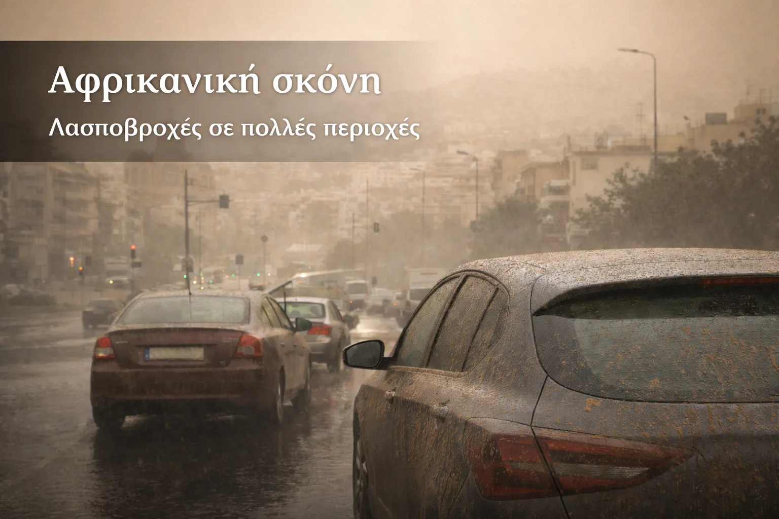 Αφρικανική σκόνη και λασποβροχές σήμερα και αύριο: τι να προσέξετε σε μετακινήσεις και υγεία