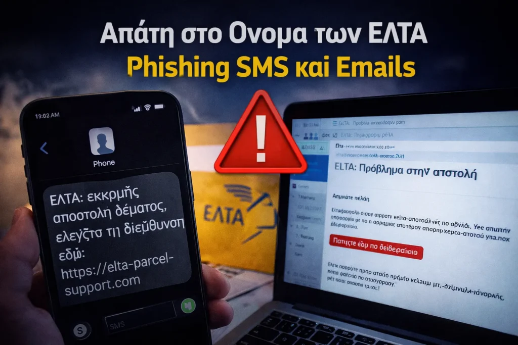Προειδοποίηση για Απάτες στο Όνομα των ΕΛΤΑ: Πώς Δρουν τα SMS και Email Phishing