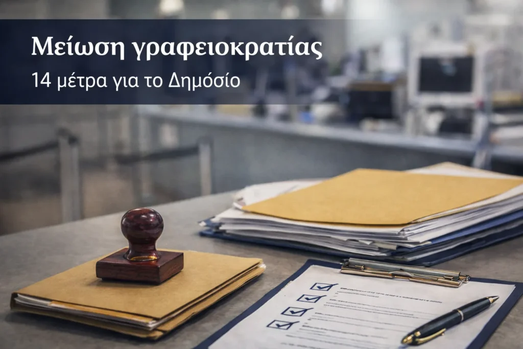 14 μέτρα κατά της γραφειοκρατίας: τι αλλάζει στις συναλλαγές με το Δημόσιο και πού «απλώνει» το μοντέλο εξυπηρέτησης του ΕΦΚΑ