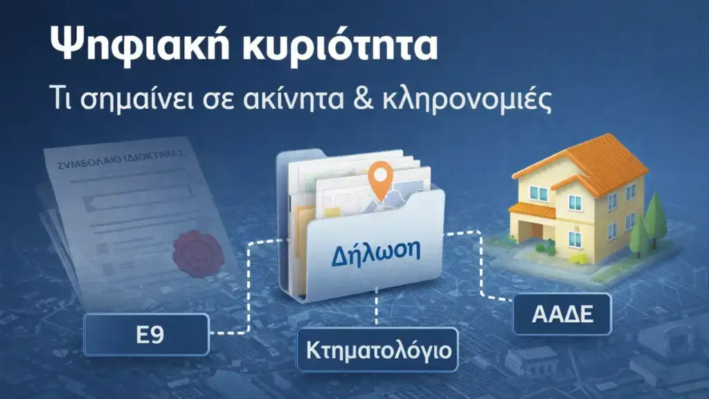 Ψηφιακή κυριότητα: τι σημαίνει, πού φαίνεται και πώς σε επηρεάζει σε ακίνητα, μεταβιβάσεις και κληρονομιές