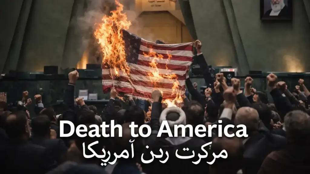 Ιράν: γιατί η προπαγάνδα φωνάζει «Θάνατος στην Αμερική» — τι έχει επιβεβαιωθεί για τη Βουλή, τη σημαία και τον μηχανισμό του καθεστώτος