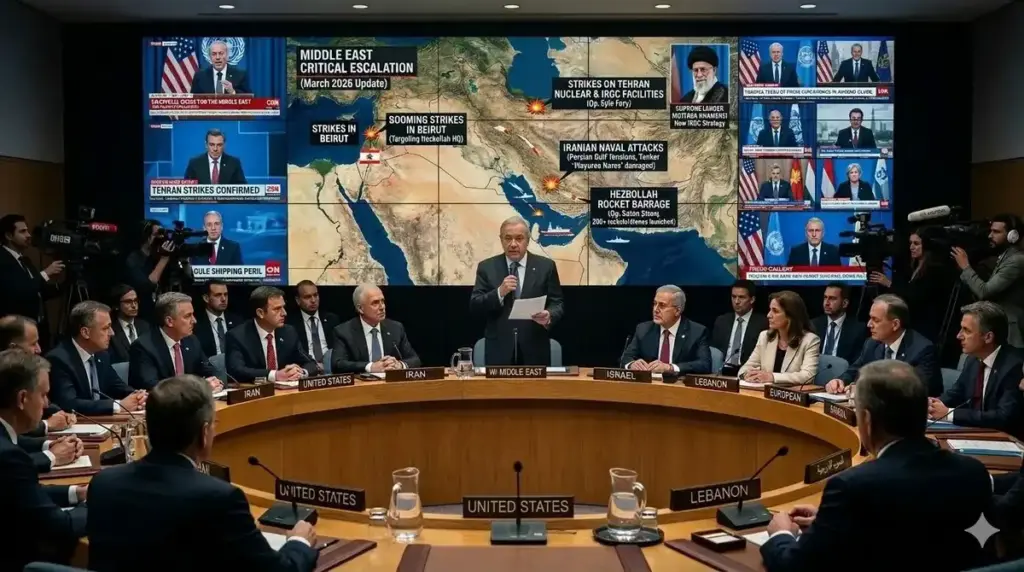 Middle East escalation: strikes in Tehran and Beirut, Iranian attacks in the Gulf, and Hezbollah’s new rocket barrage