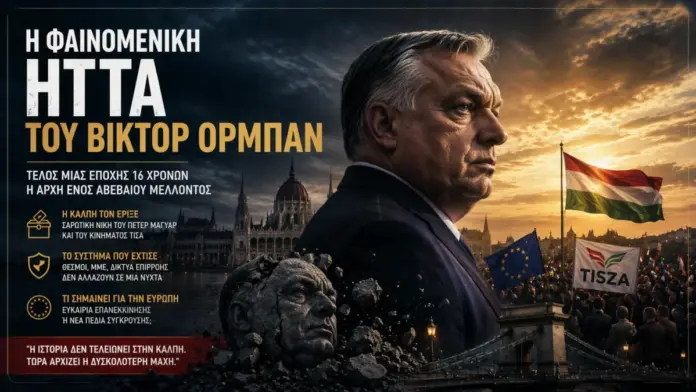 Κινηματογραφική πολιτική εικόνα για τη φαινομενική ήττα του Βίκτορ Όρμπαν στην Ουγγαρία