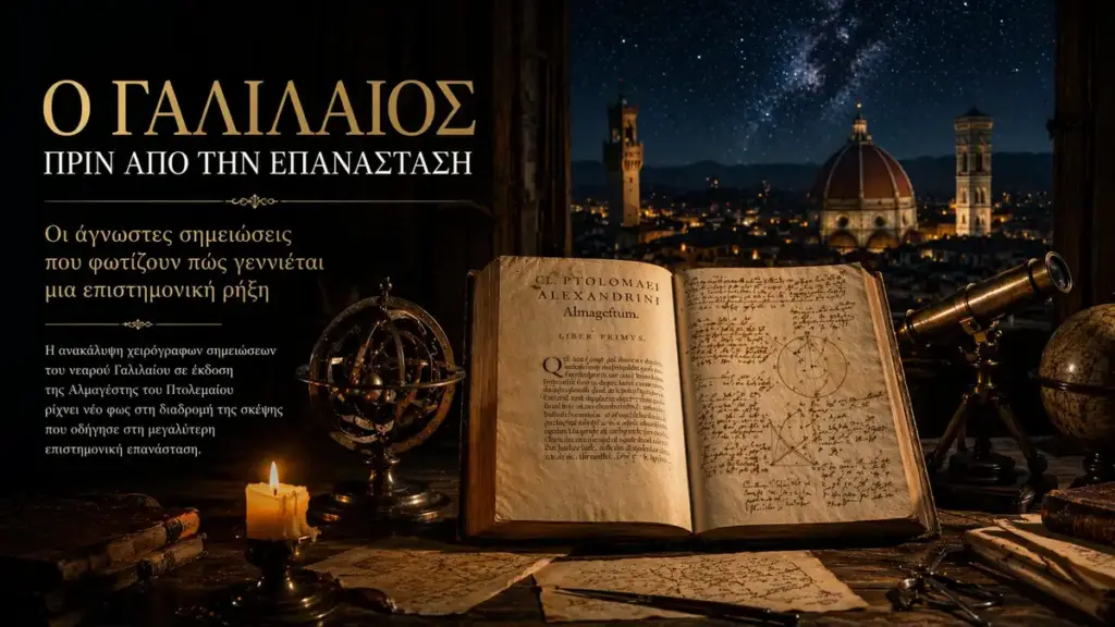 Ο Γαλιλαίος πριν από την Επανάσταση: οι άγνωστες σημειώσεις που φωτίζουν πώς γεννιέται μια επιστημονική ρήξη