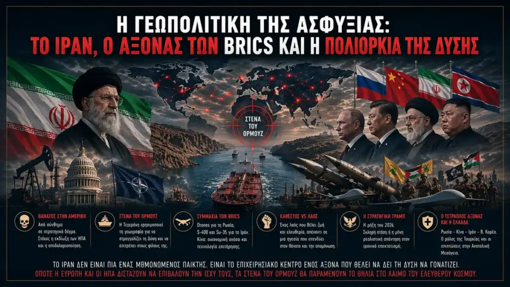 Η γεωπολιτική της ασφυξίας: το Ιράν, οι BRICS και η πολιορκία της Δύσης