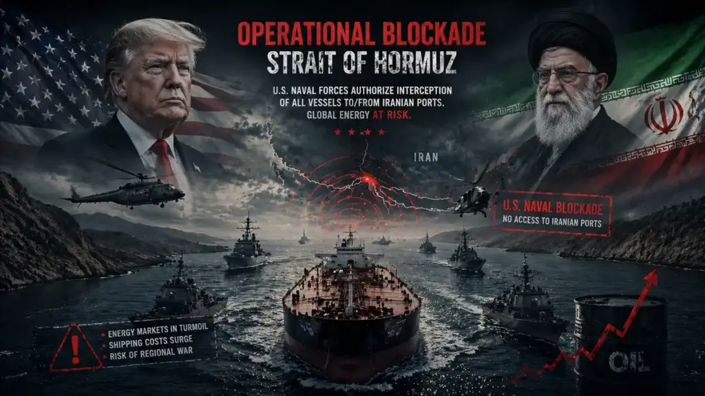 Trump Escalates in Hormuz: What the U.S. Blockade of Iranian Ports Really Means for Oil, Shipping, and the West