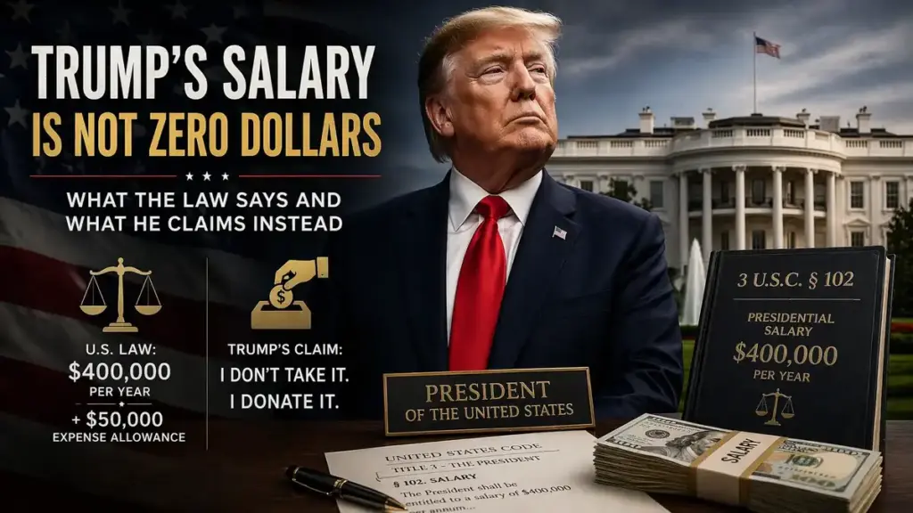 Trump’s salary is not zero dollars — what the law says and what he claims instead